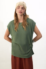 Slowlove Top estructura nudo Verde