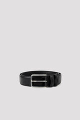 Cortefiel Leather sport belt Black
