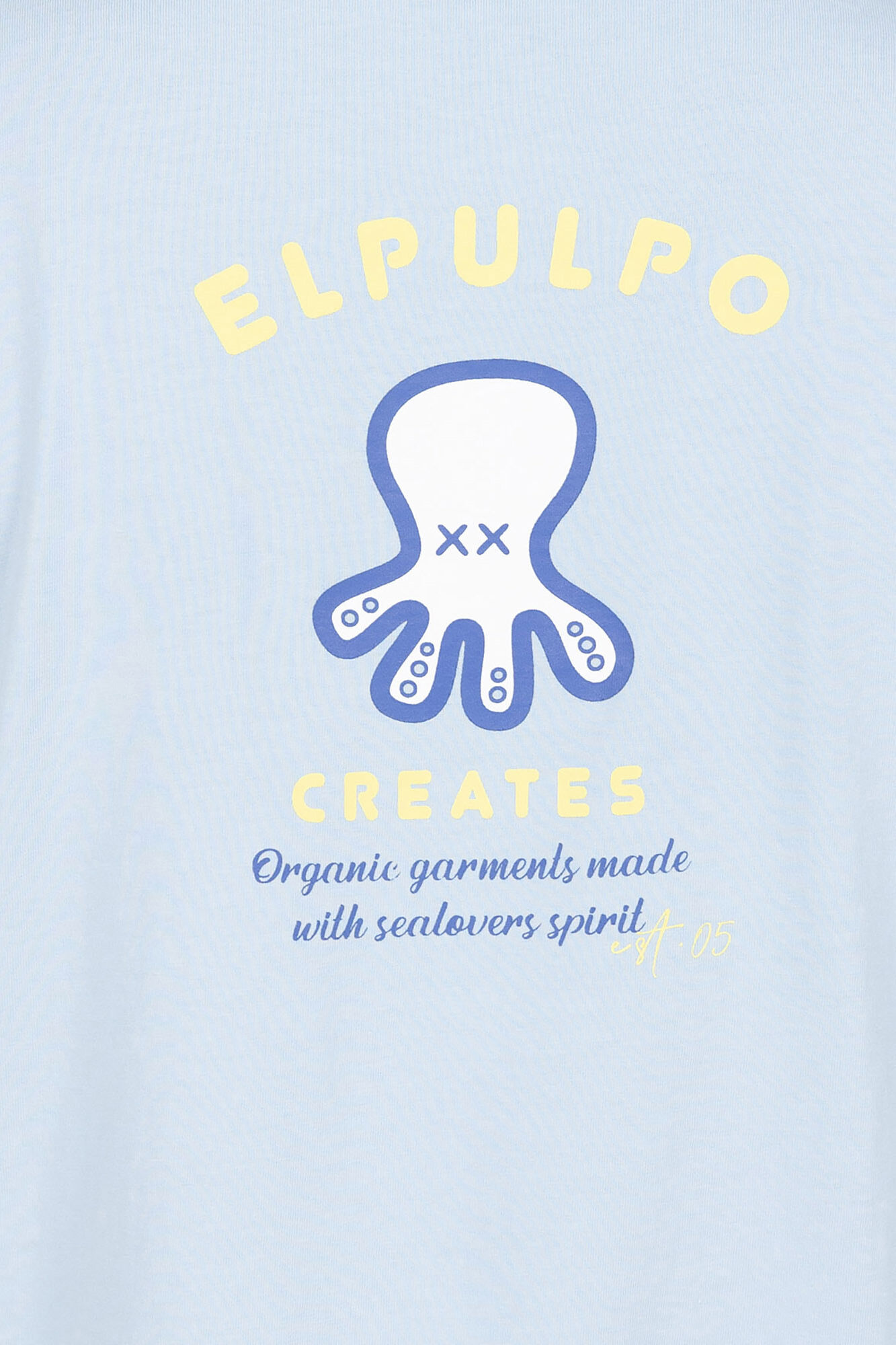 elPulpo Camiseta estampado mensaje Azul