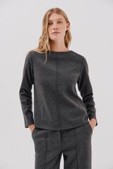 Cortefiel Chimney neckline top Dark grey
