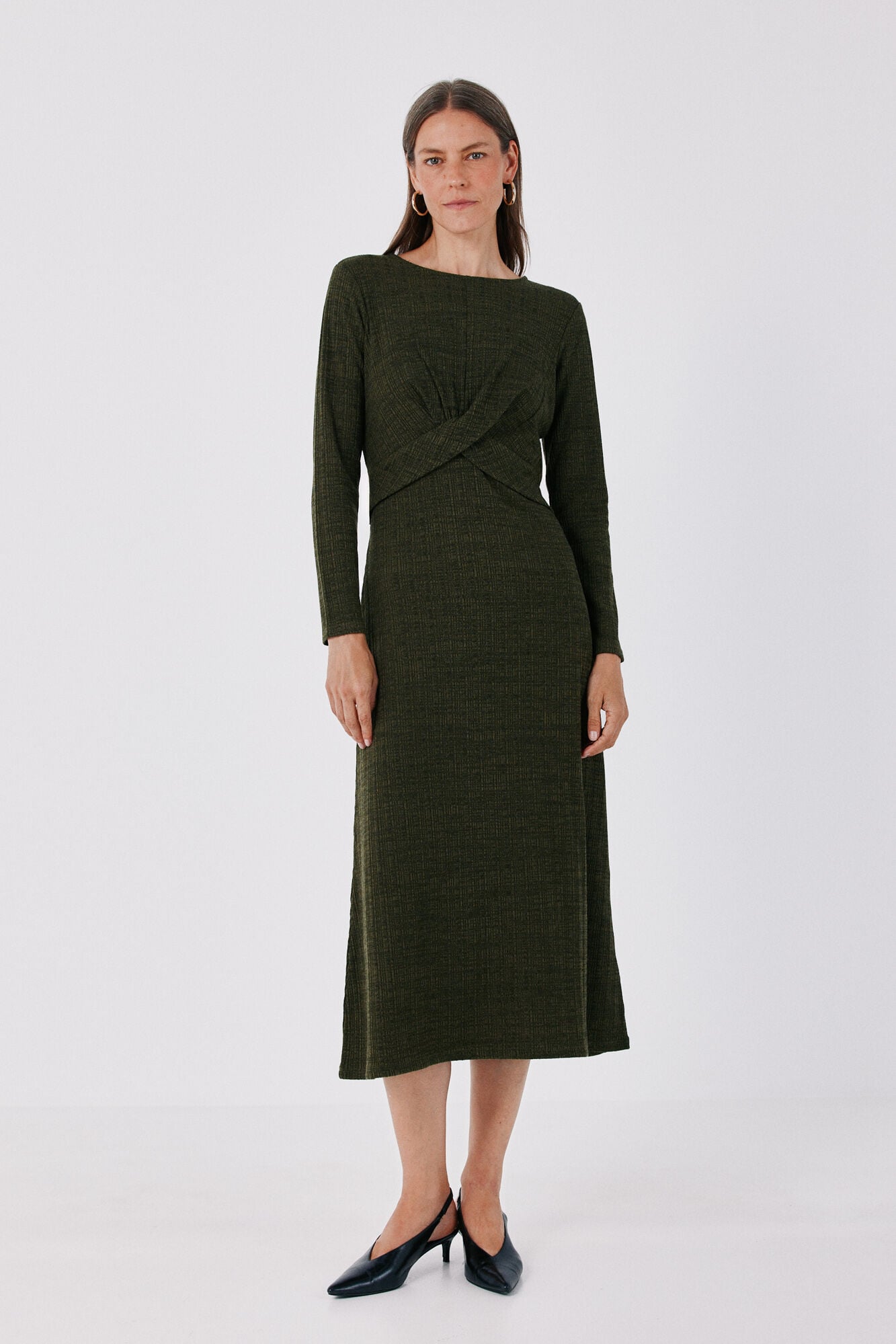 Cortefiel Knot waist dress