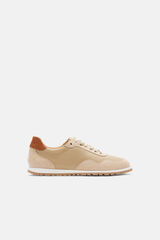 Lottusse Beige Goat Suede Sneakers Yellow