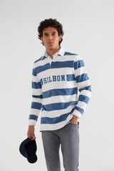Silbon Polo manga larga rugby azul Azul