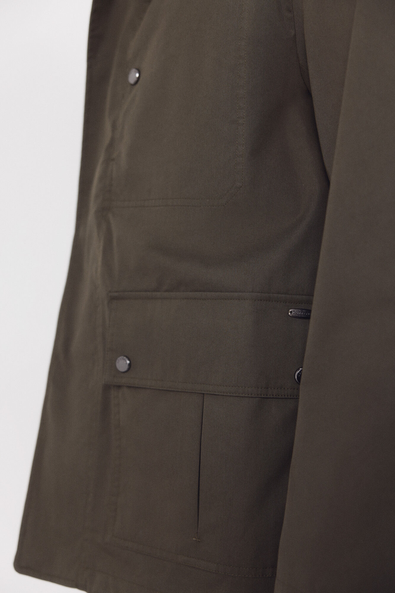 Cortefiel Short hooded parka Kaki