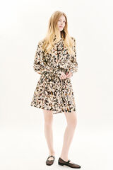 Caroll Vestido estampado 100% viscose Tostado