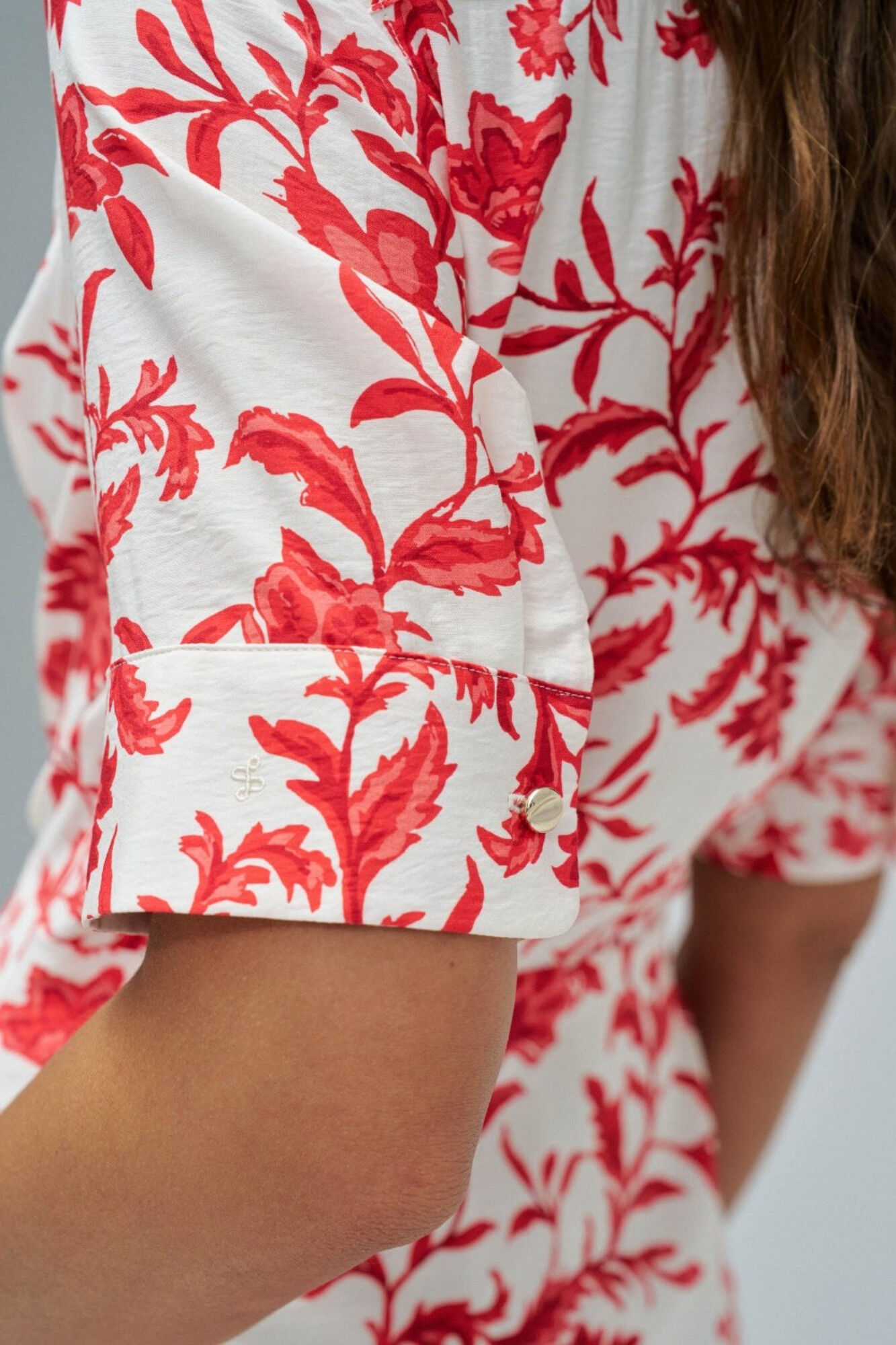 Salsa Jeans Vestido camisero con estampado floral