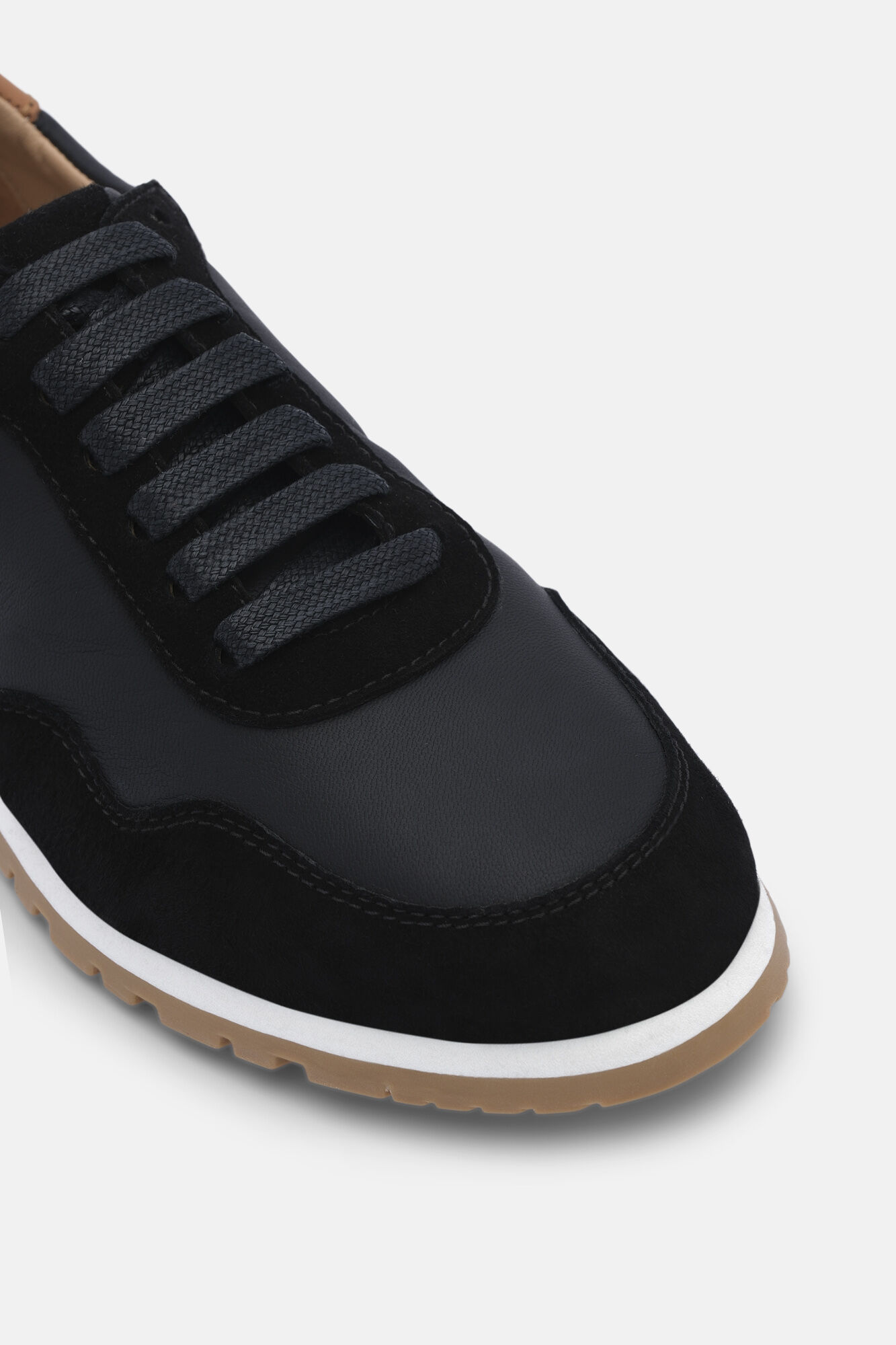 Lottusse Sneakers de Ante de Cordero Negro Negro