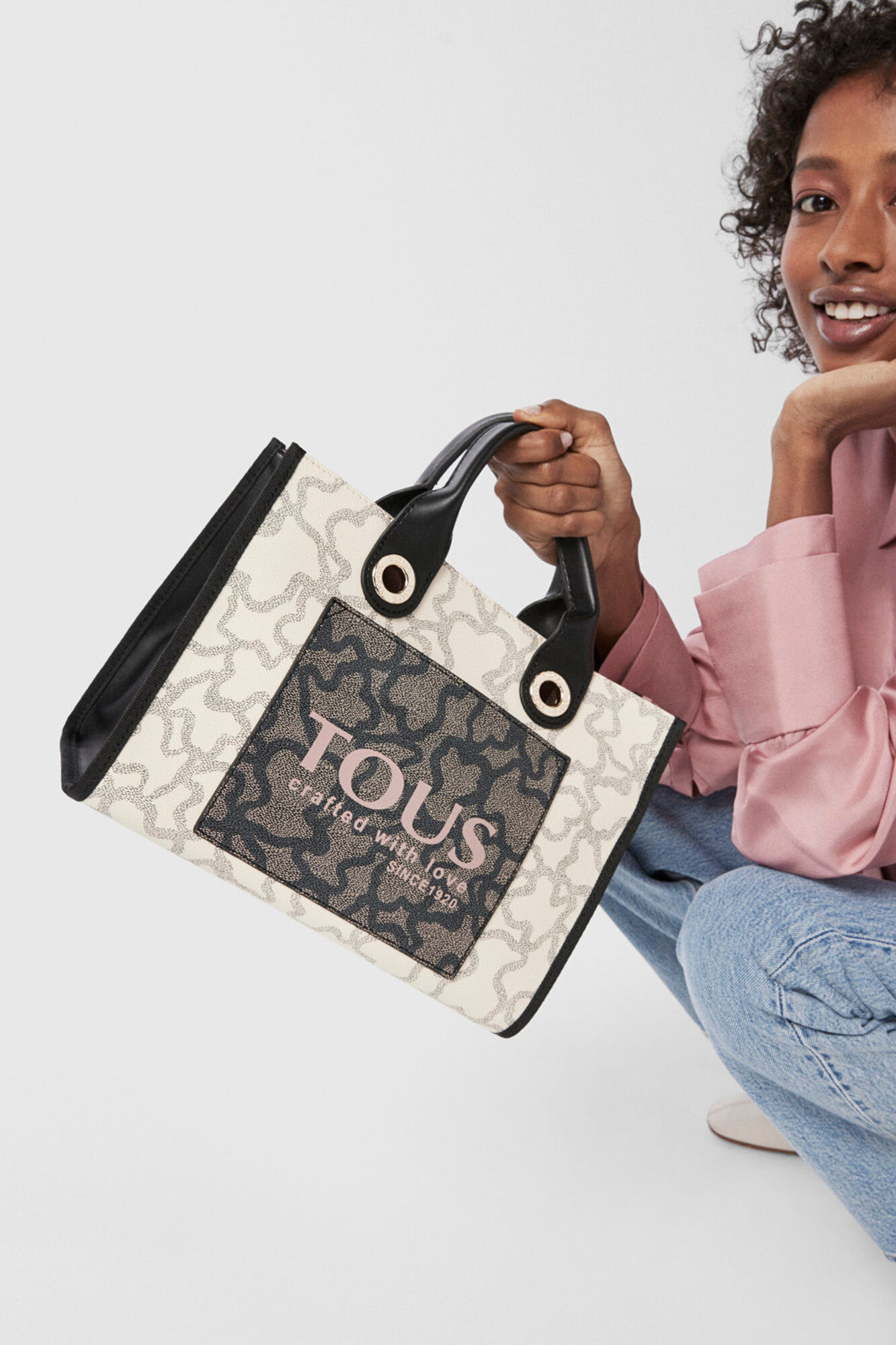 Tous Amaya Kaos Icon medium multi beige shopper bag Beige