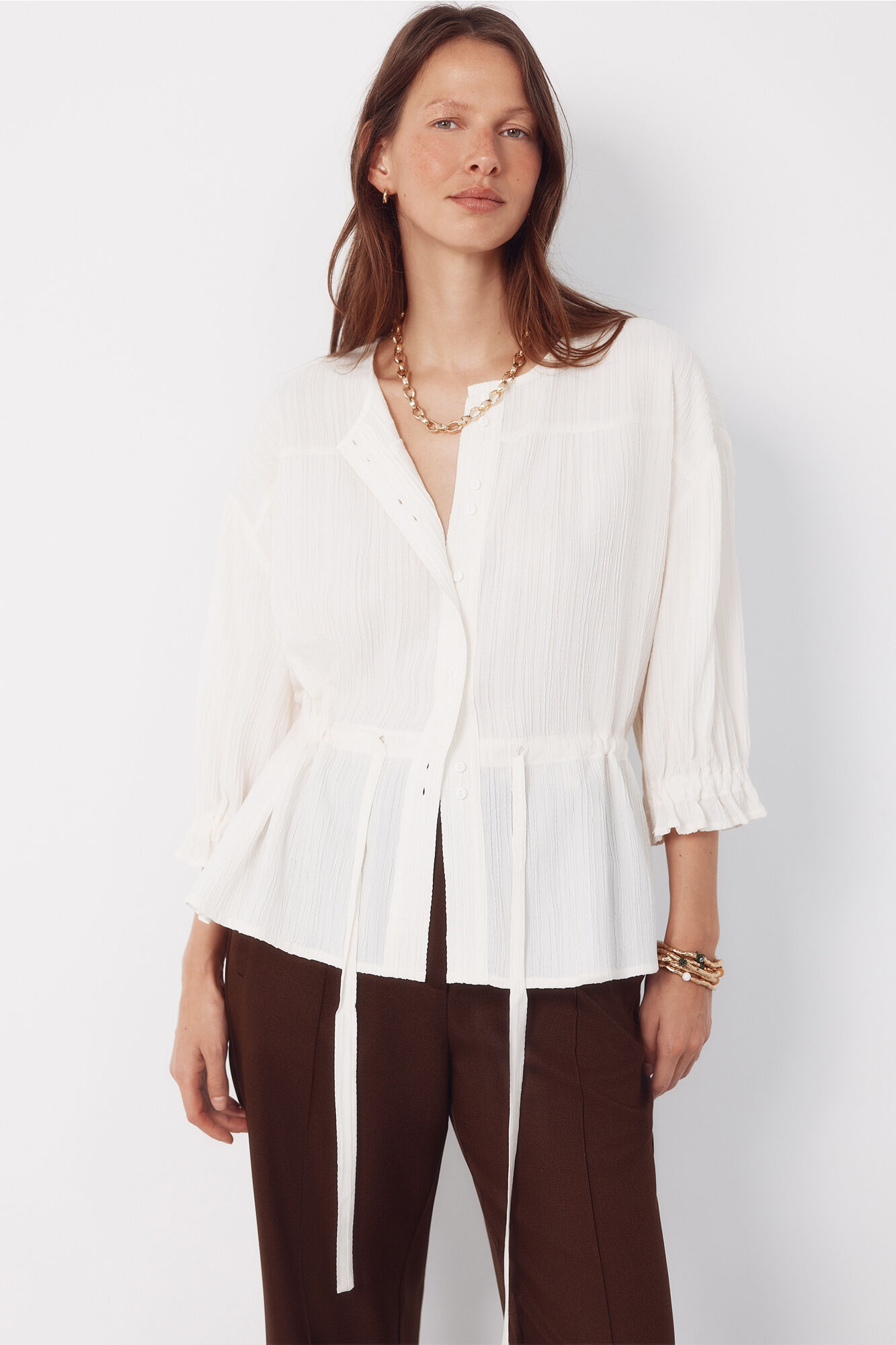 Cortefiel Drawstring blouse