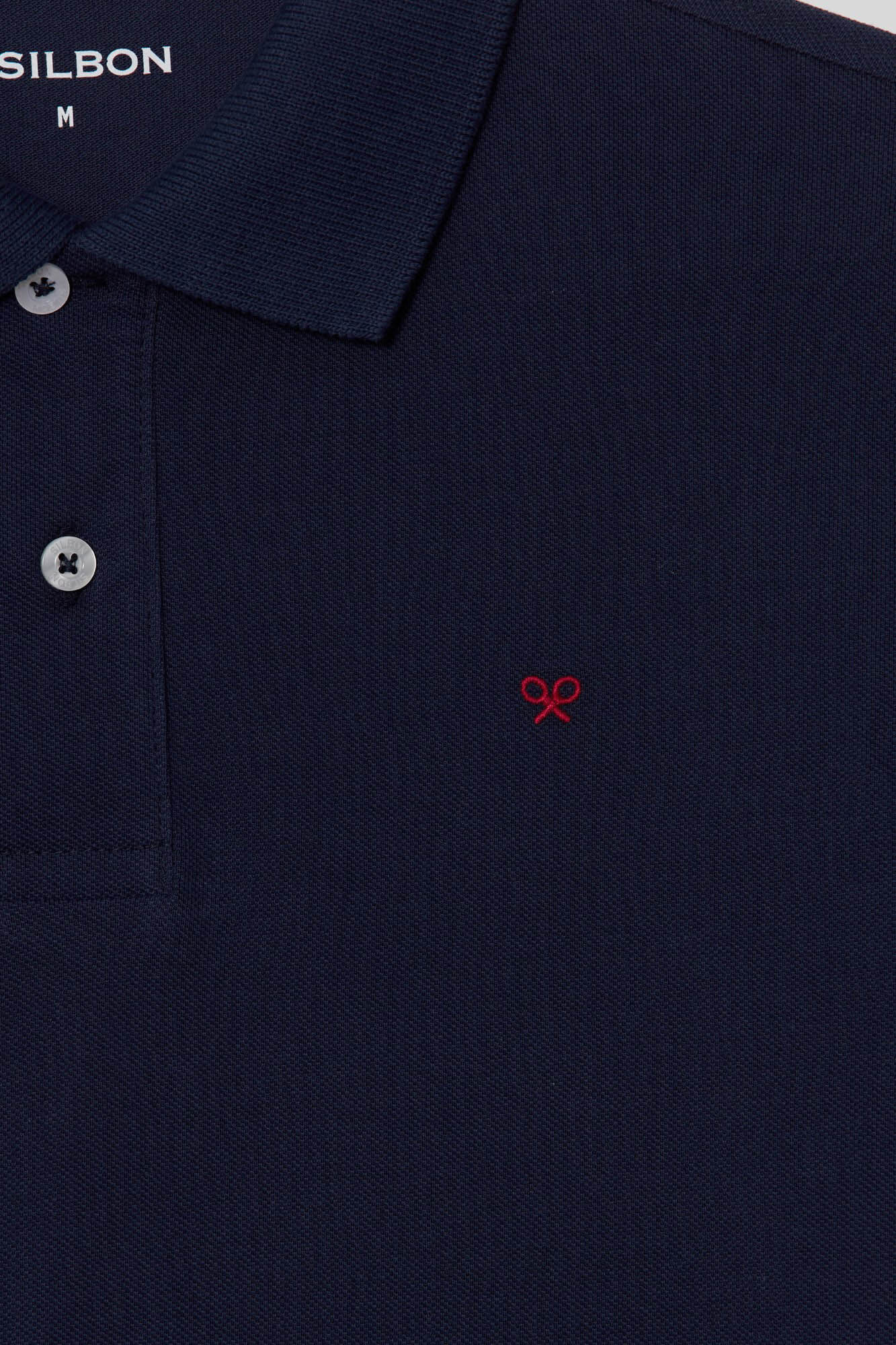 Silbon Navy blue trend polo shirt Navy