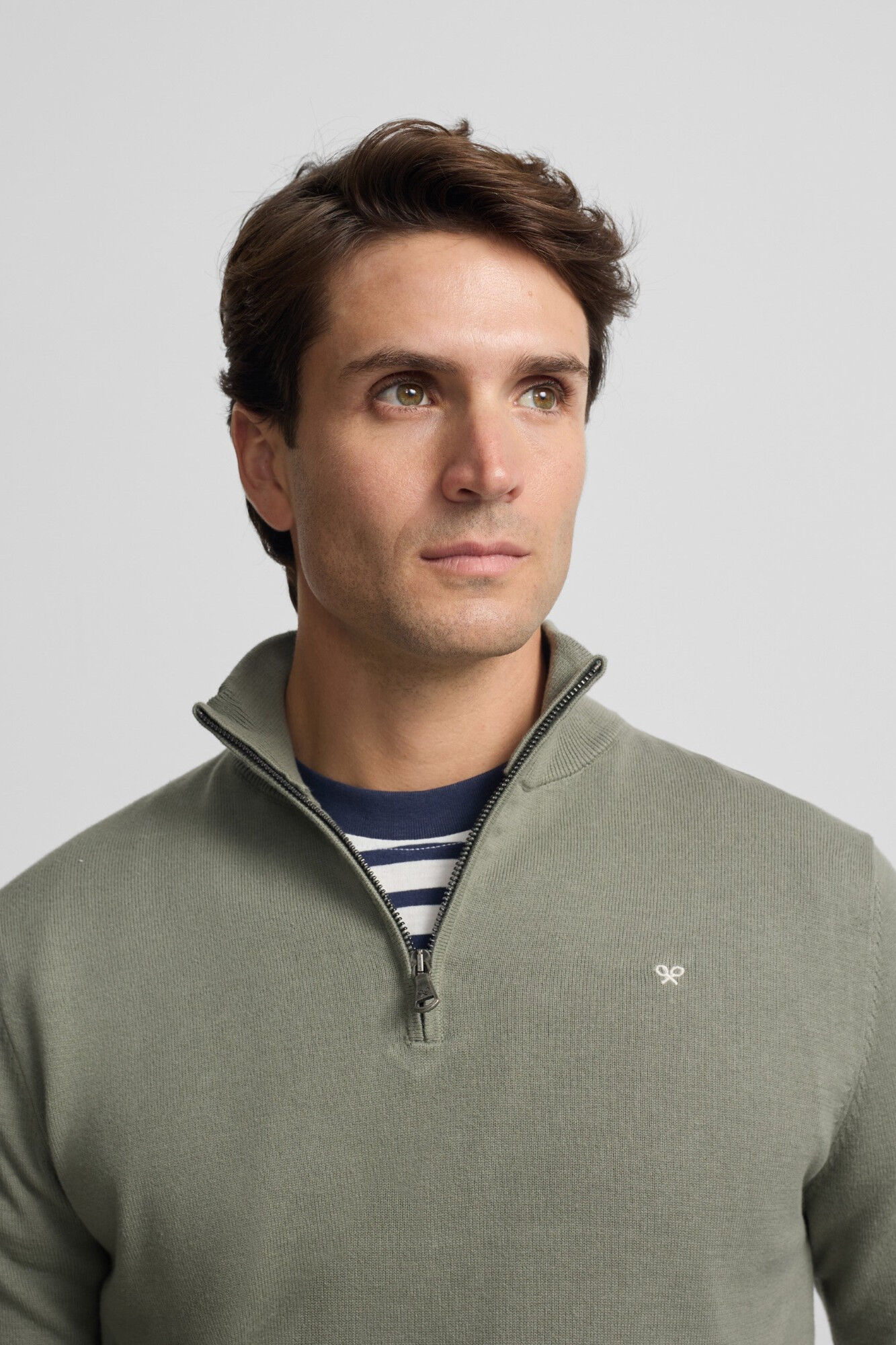 Silbon Jersey liso media cremallera