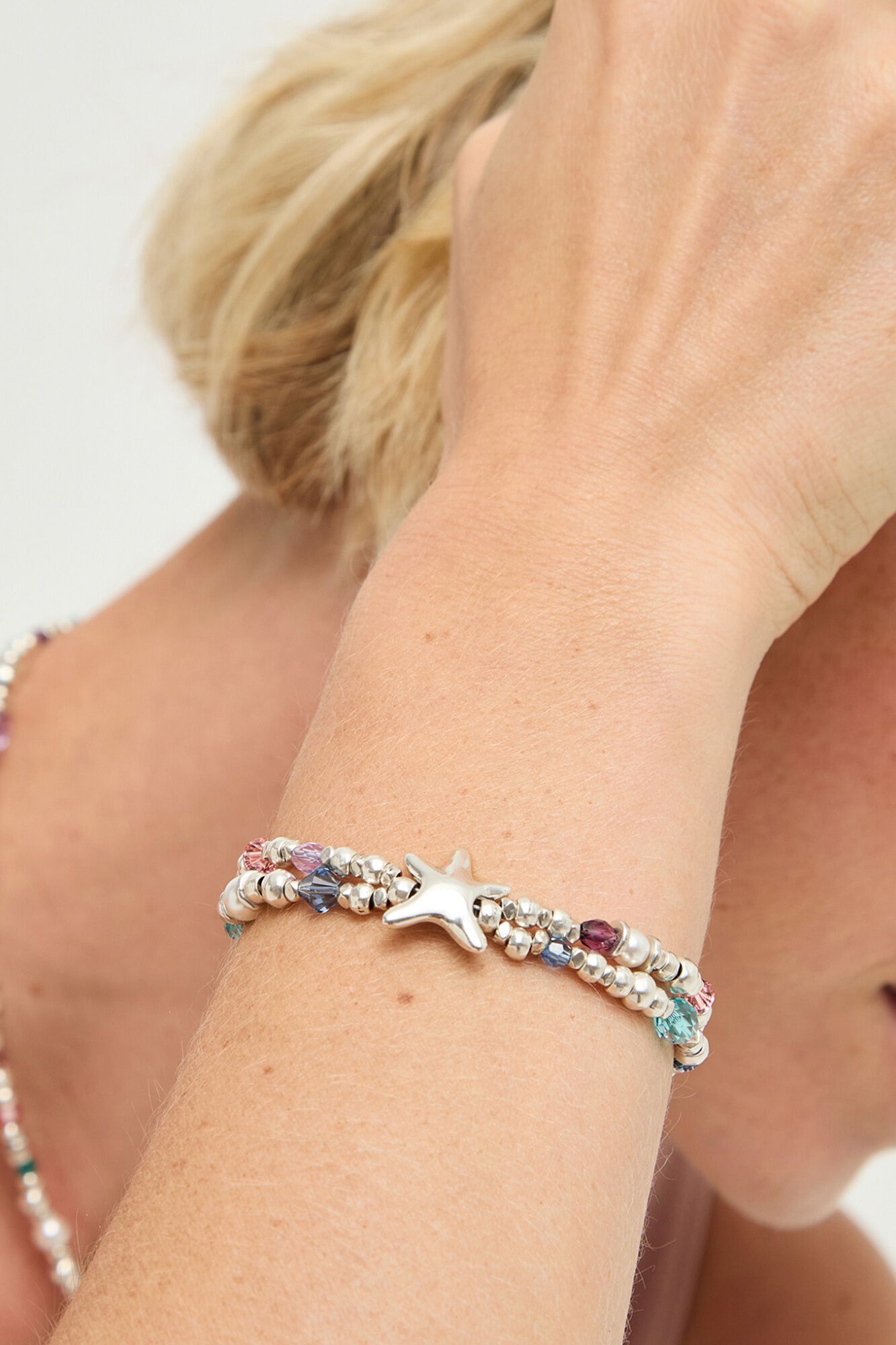 UNOde50 Pulsera estrella mar ba&ntilde;o plata