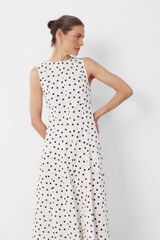 Cortefiel Print flared dress Printed grey