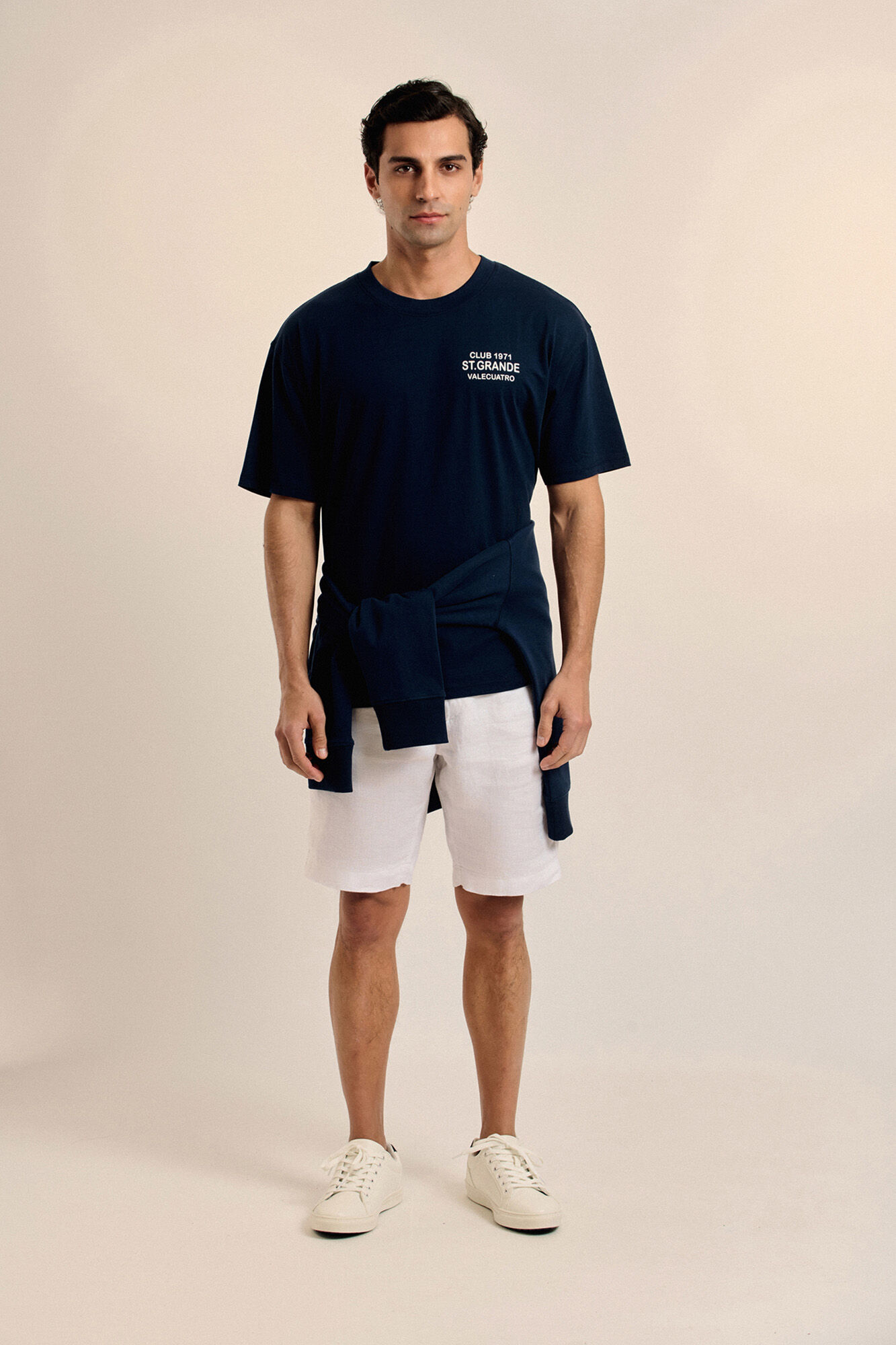 Valecuatro Oversized text t-shirt Navy