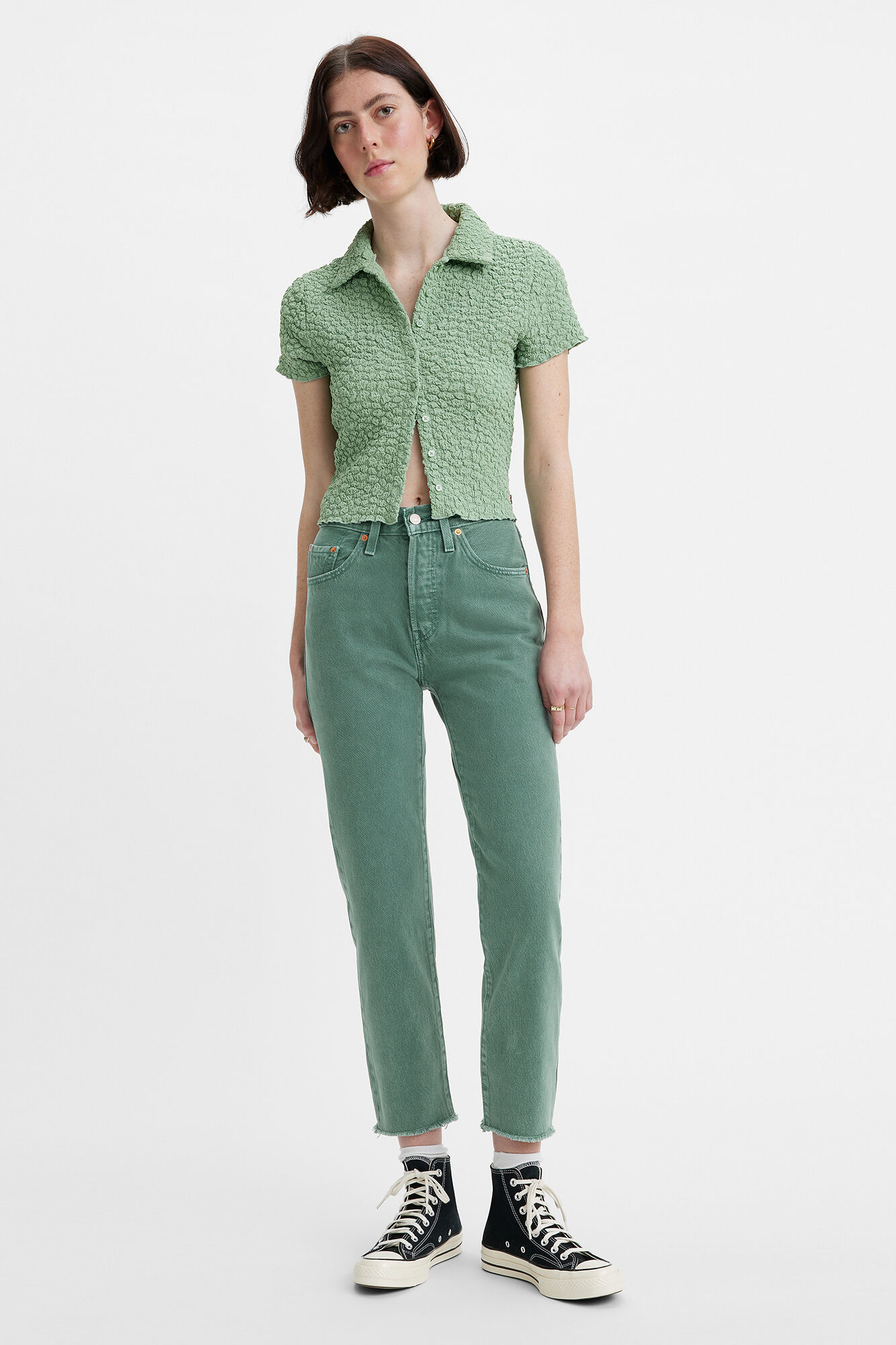 Levi's Vaquero 501&reg; Crop verde Kaki