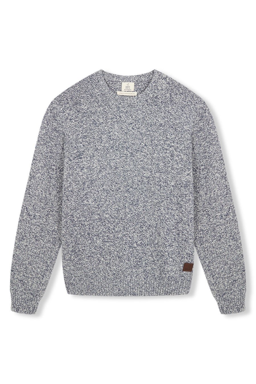 OOTO Round neck twisted cotton sweater Blue