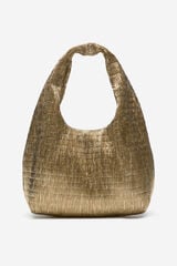 Cortefiel Mini hobo bag Gold