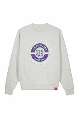 Us Polo Sweatshirt Crowd USPA FLC 135 anos Cinzento