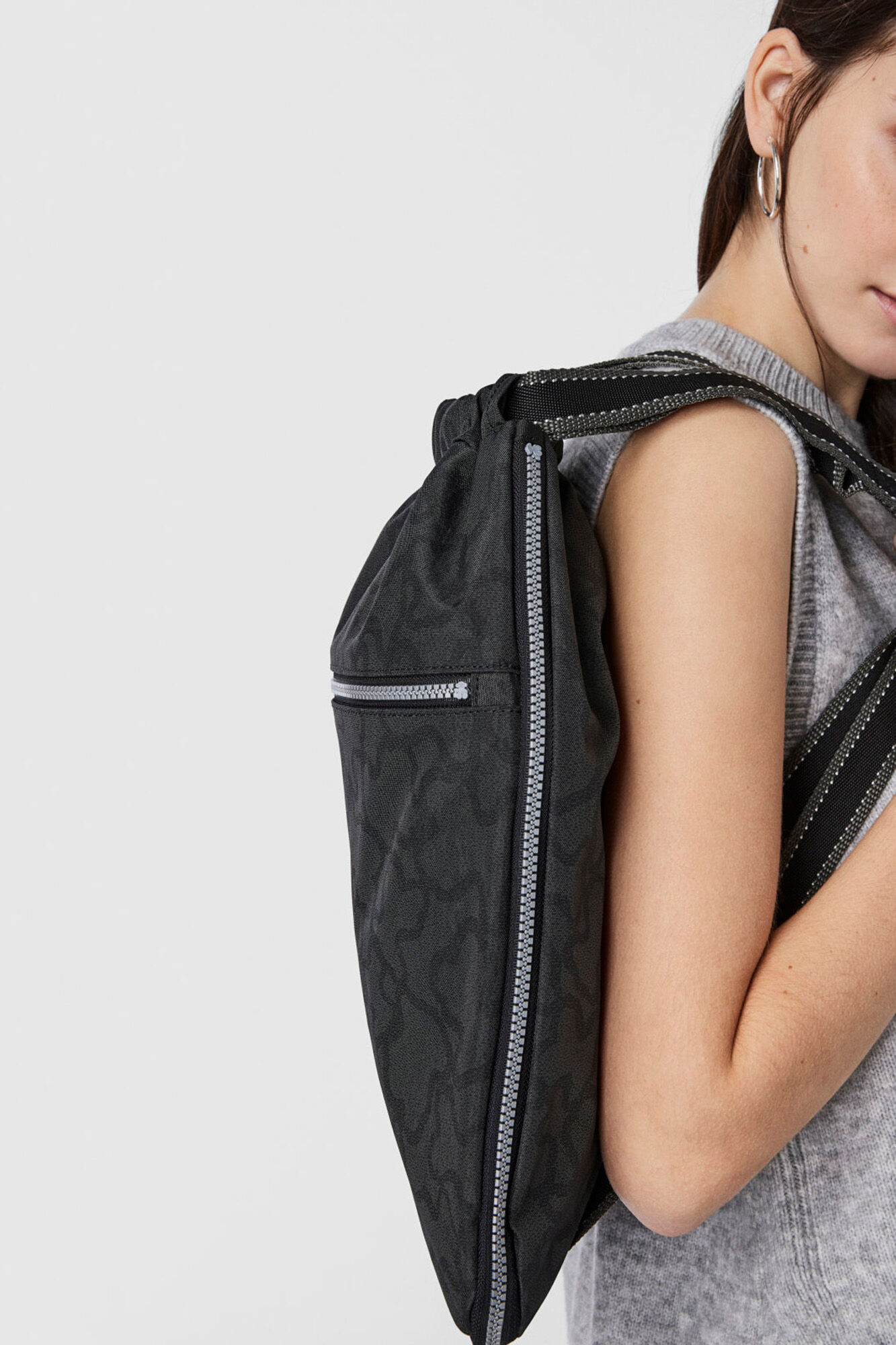 Tous Kaos New Colores anthracite drawstring backpack Grey