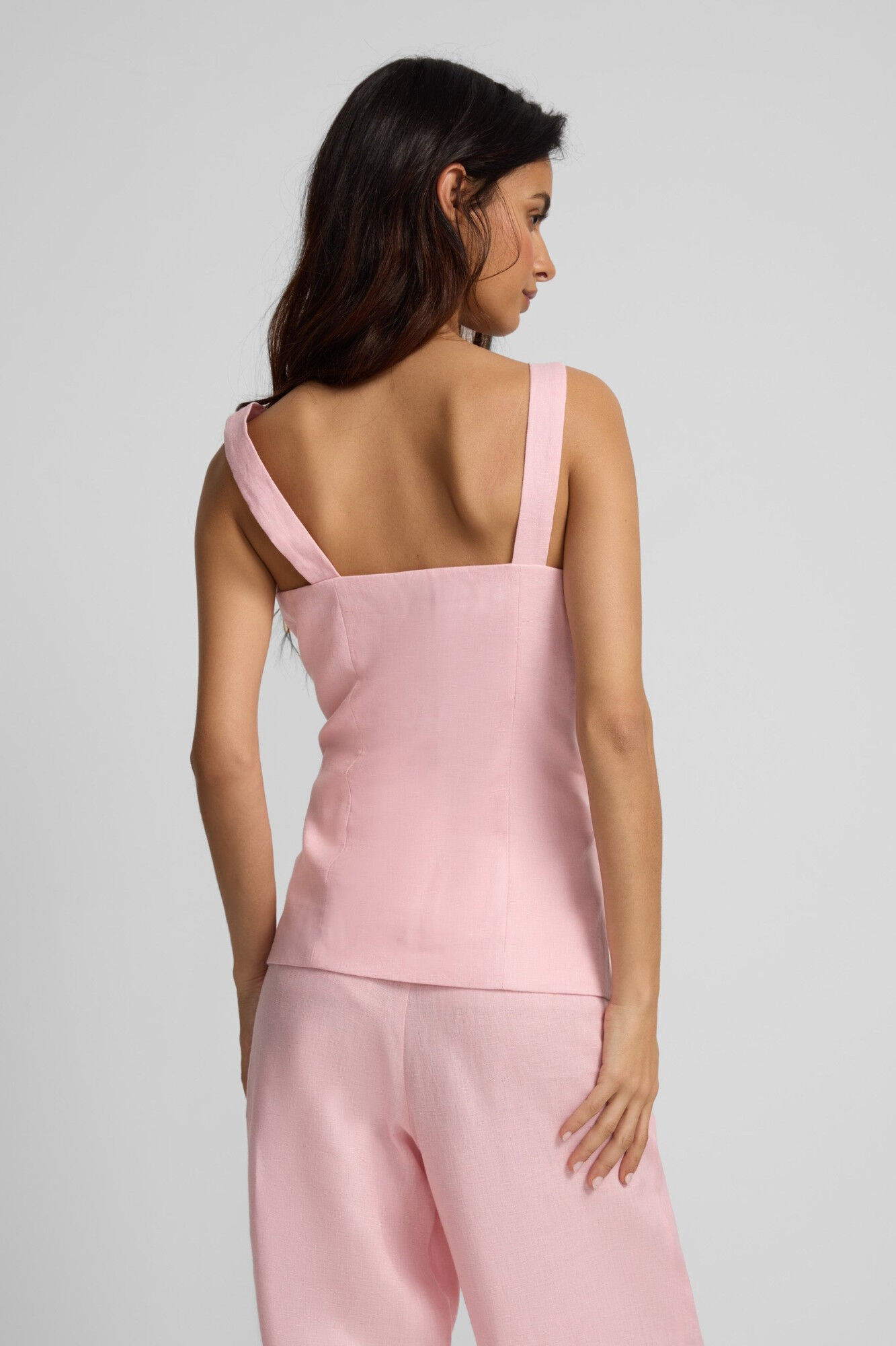 Silbon Colete de linho com bot&otilde;es Subiu