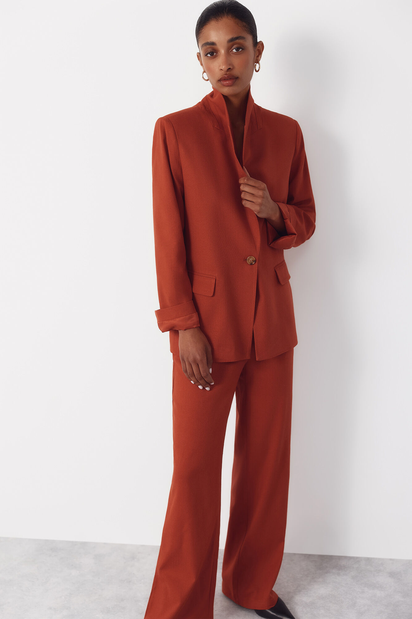 Cortefiel Blazer fabric with linen