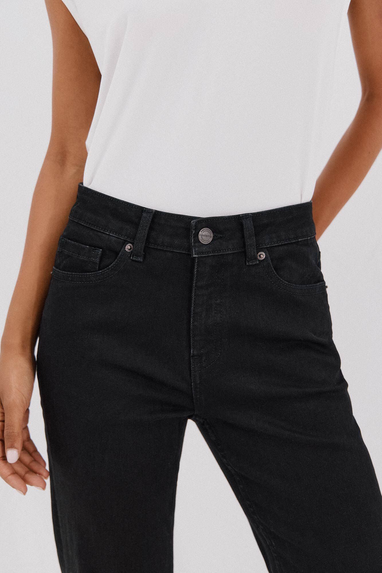 Cortefiel Jeans campana Negro