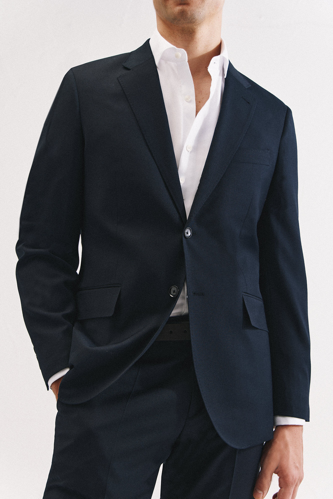 Cortefiel Navy blue slim fit blazer