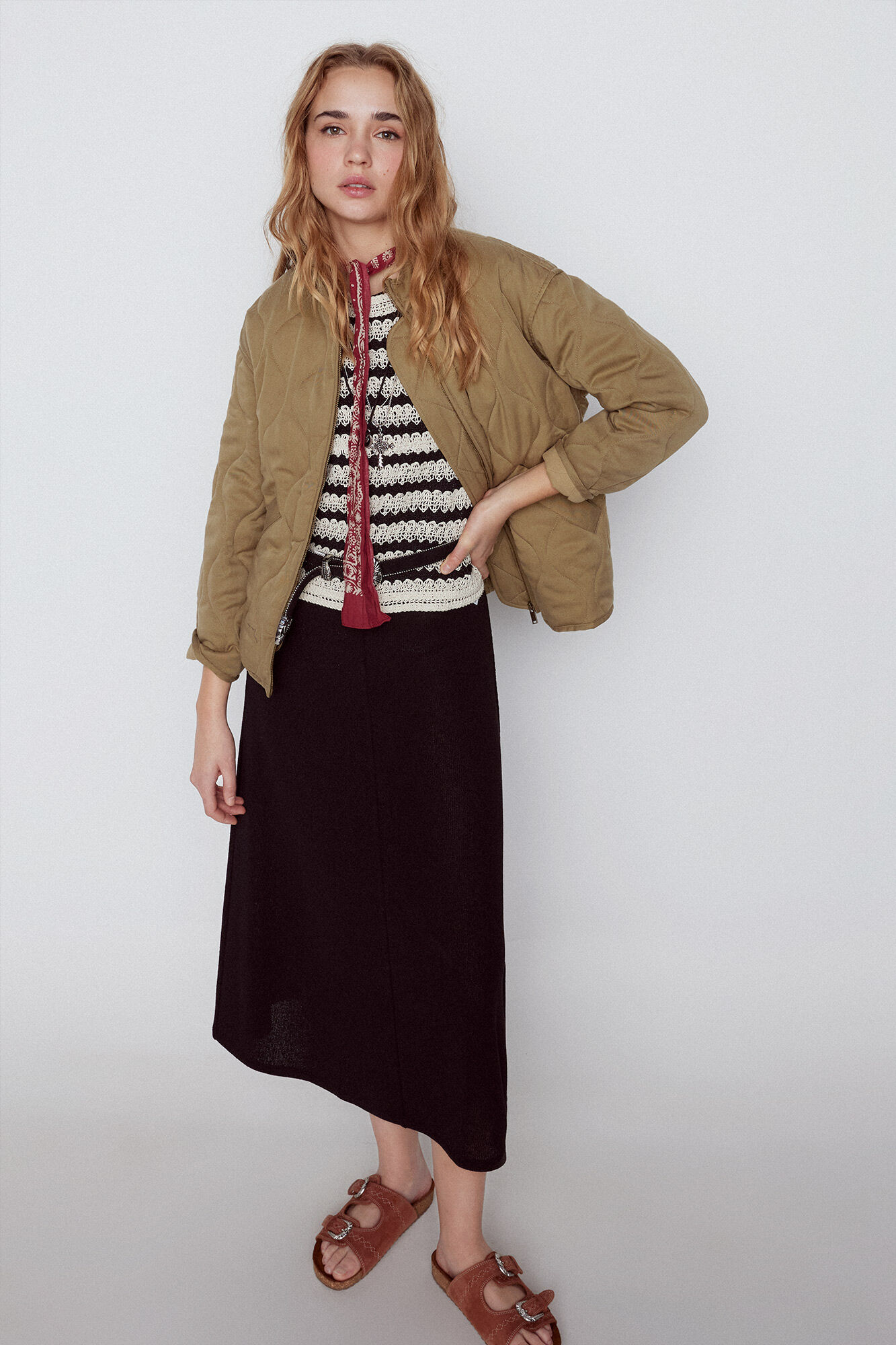 Slowlove Cazadora acolchada Kaki