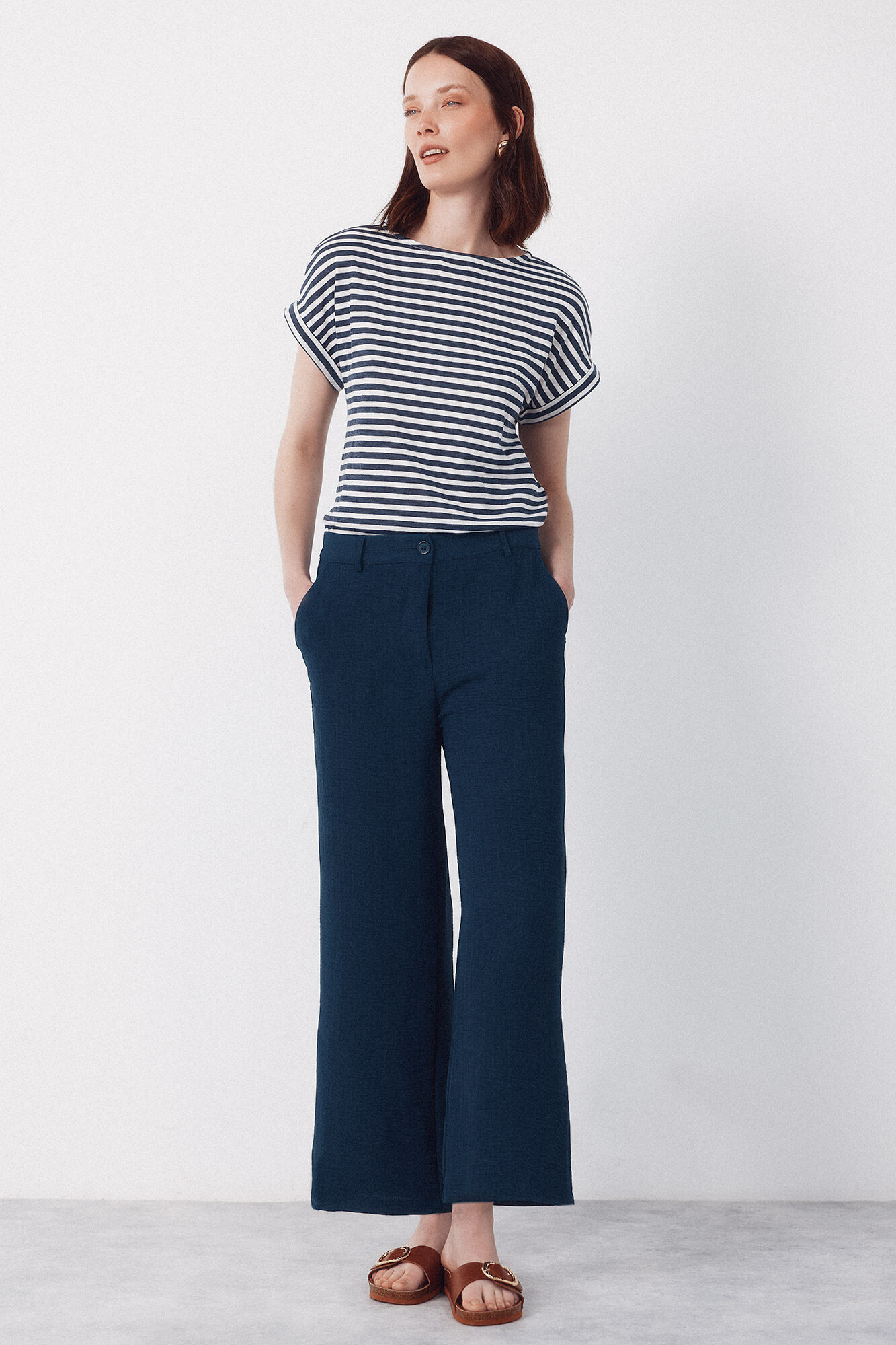 Cortefiel Textured pants