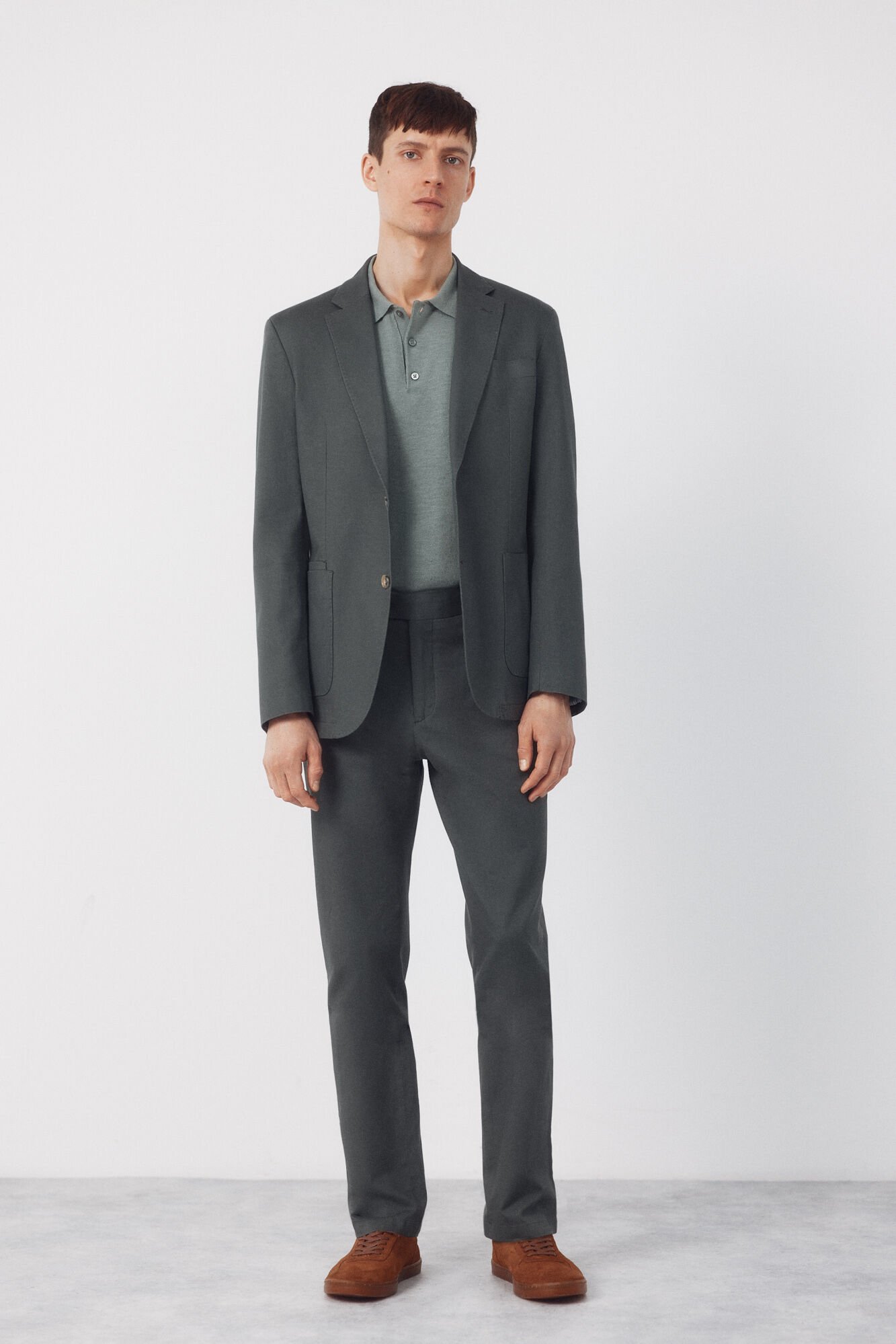 Cortefiel Blazer-style coordinated linen blend