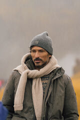 OOTO Boné de malha lisa beanie Cinzento