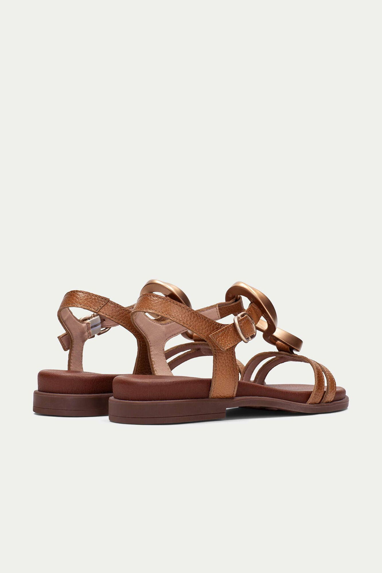 Hispanitas Sand&aacute;lia com adorno infinito Castanho