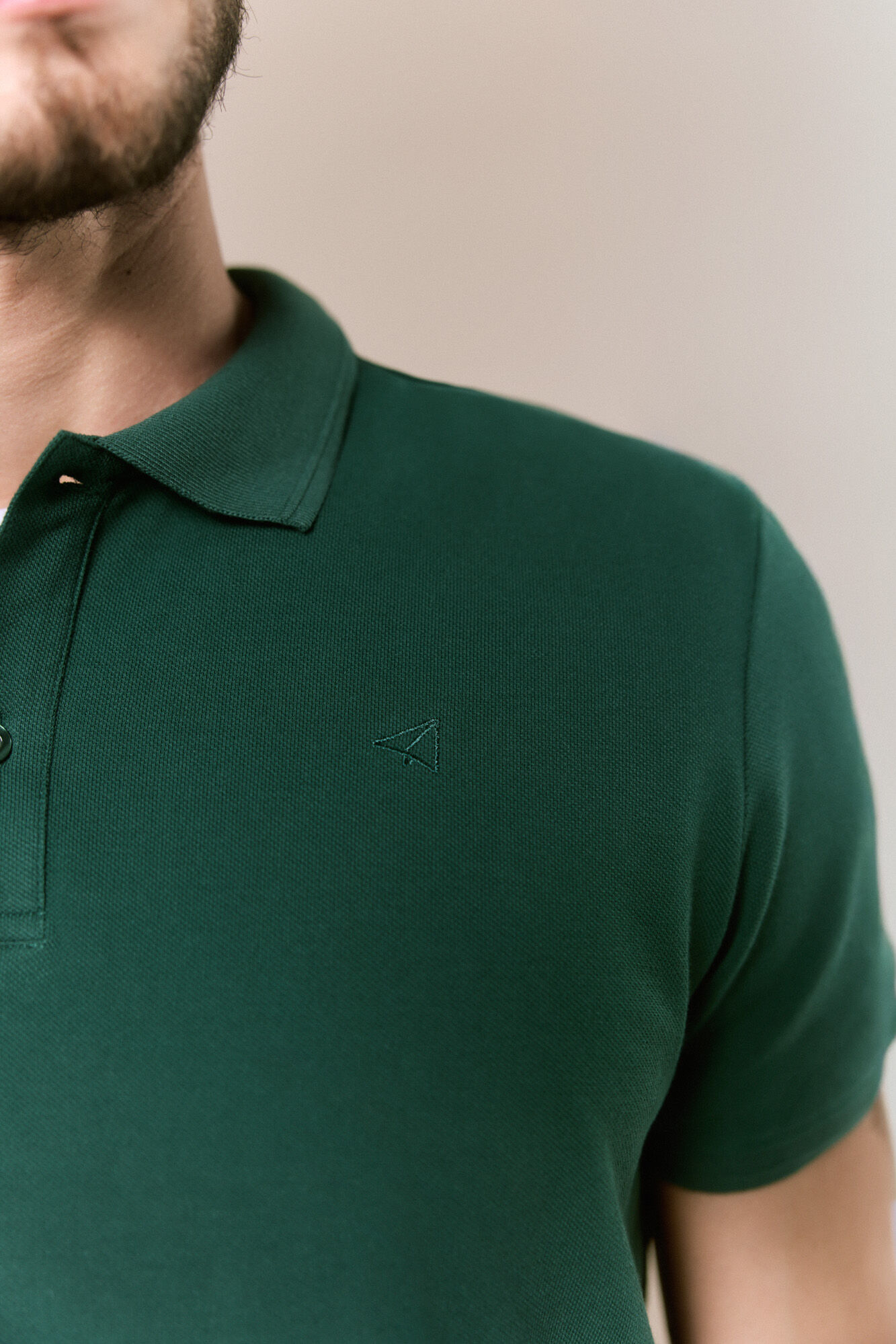 OOTO Polo b&aacute;sico em piqu&eacute; Verde