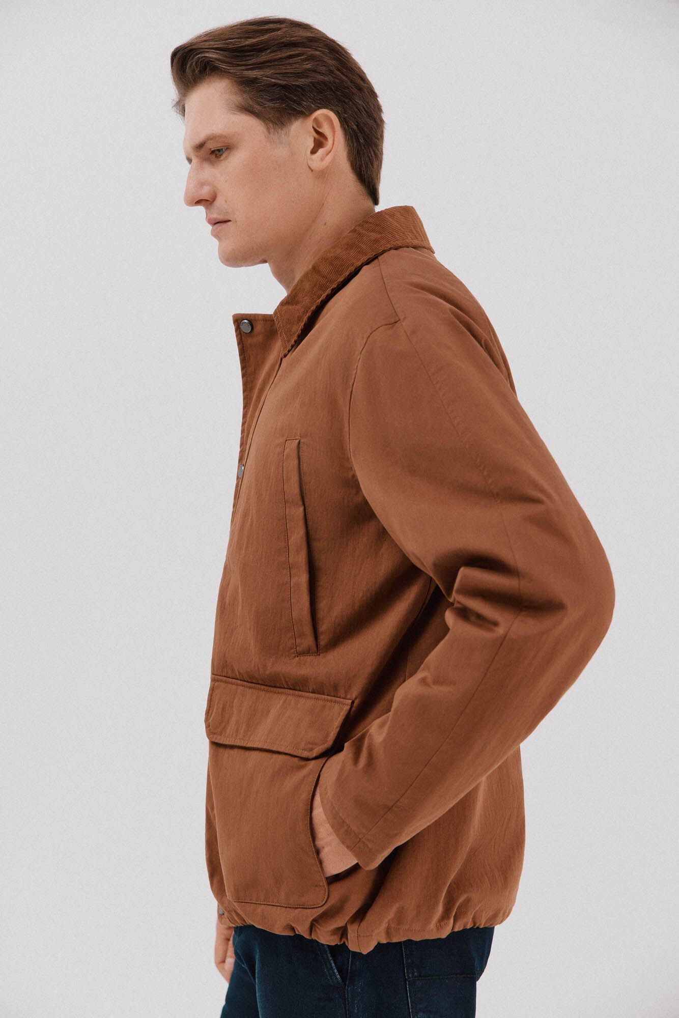 Cortefiel Jacket with combined neck Brown