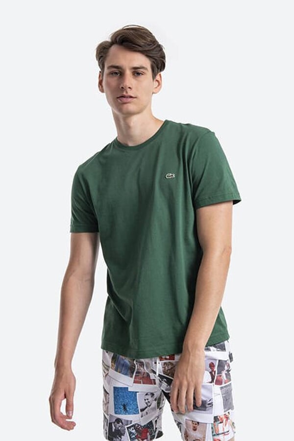 Cortefiel Lacoste Men’s Crew Neck Cotton T-shirt Green