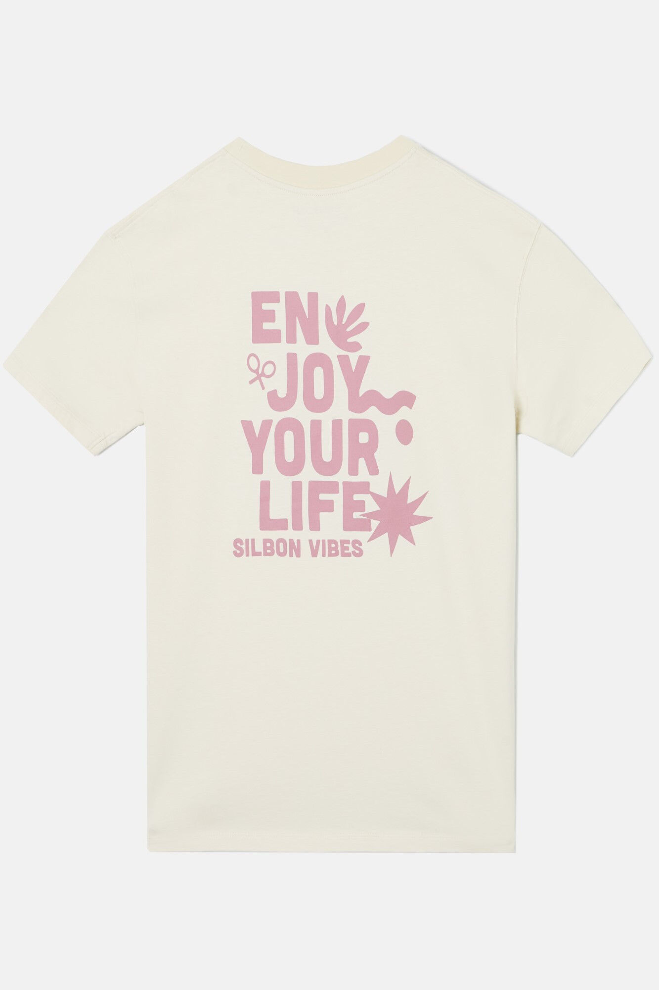 Silbon Camiseta special fit enjoy your life Beige