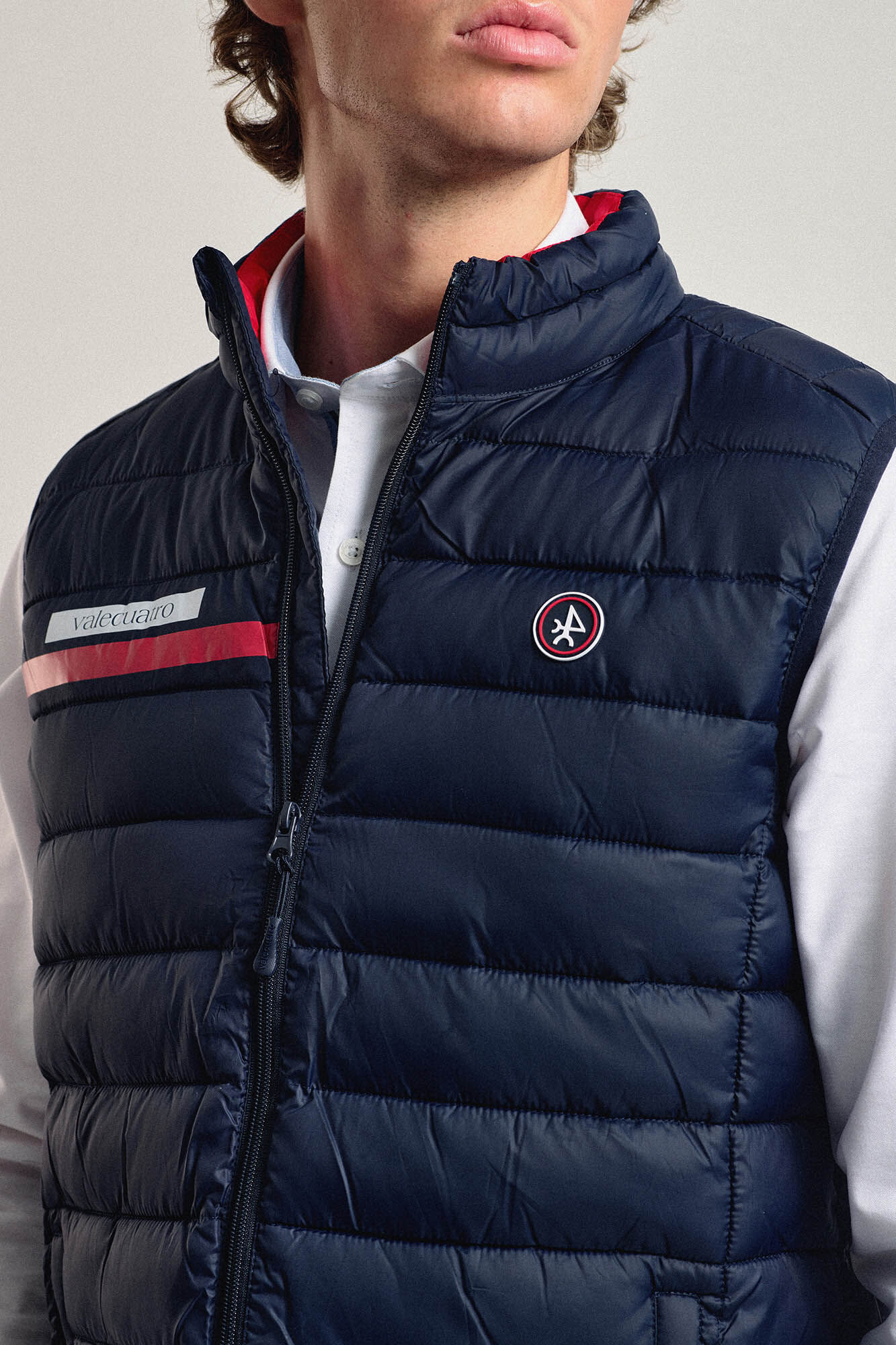 Valecuatro Colete acolchoado azul marinho com faixa Valecuatro
