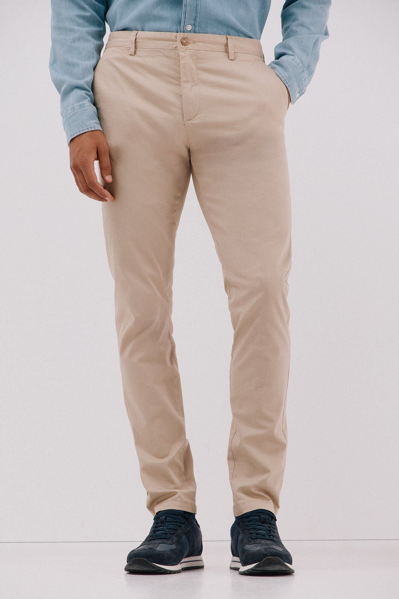Cortefiel Slim-fit print chinos pants