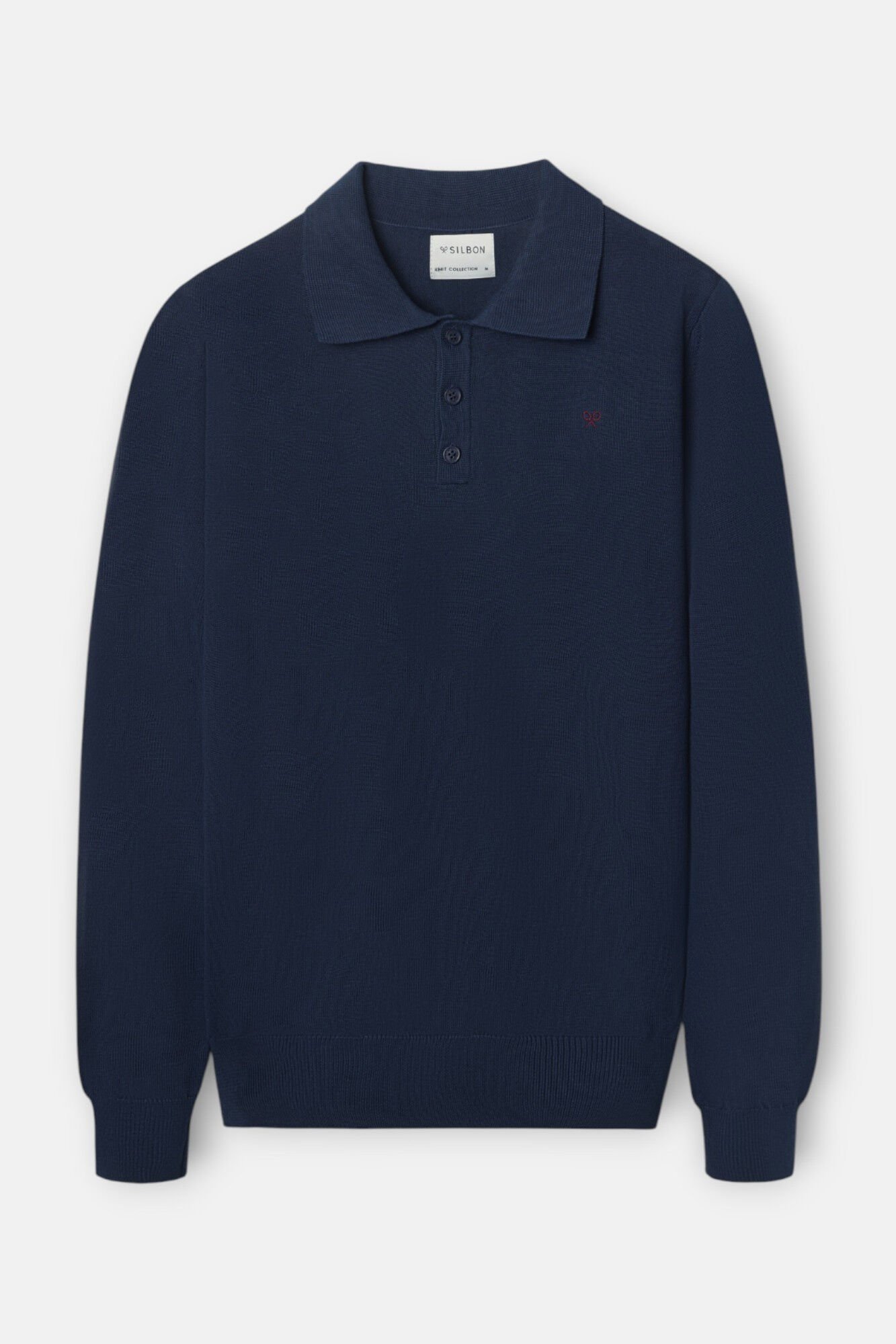 Silbon Jersey cuello polo Azul marino