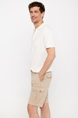 Cortefiel Cargo Bermuda shorts Beige