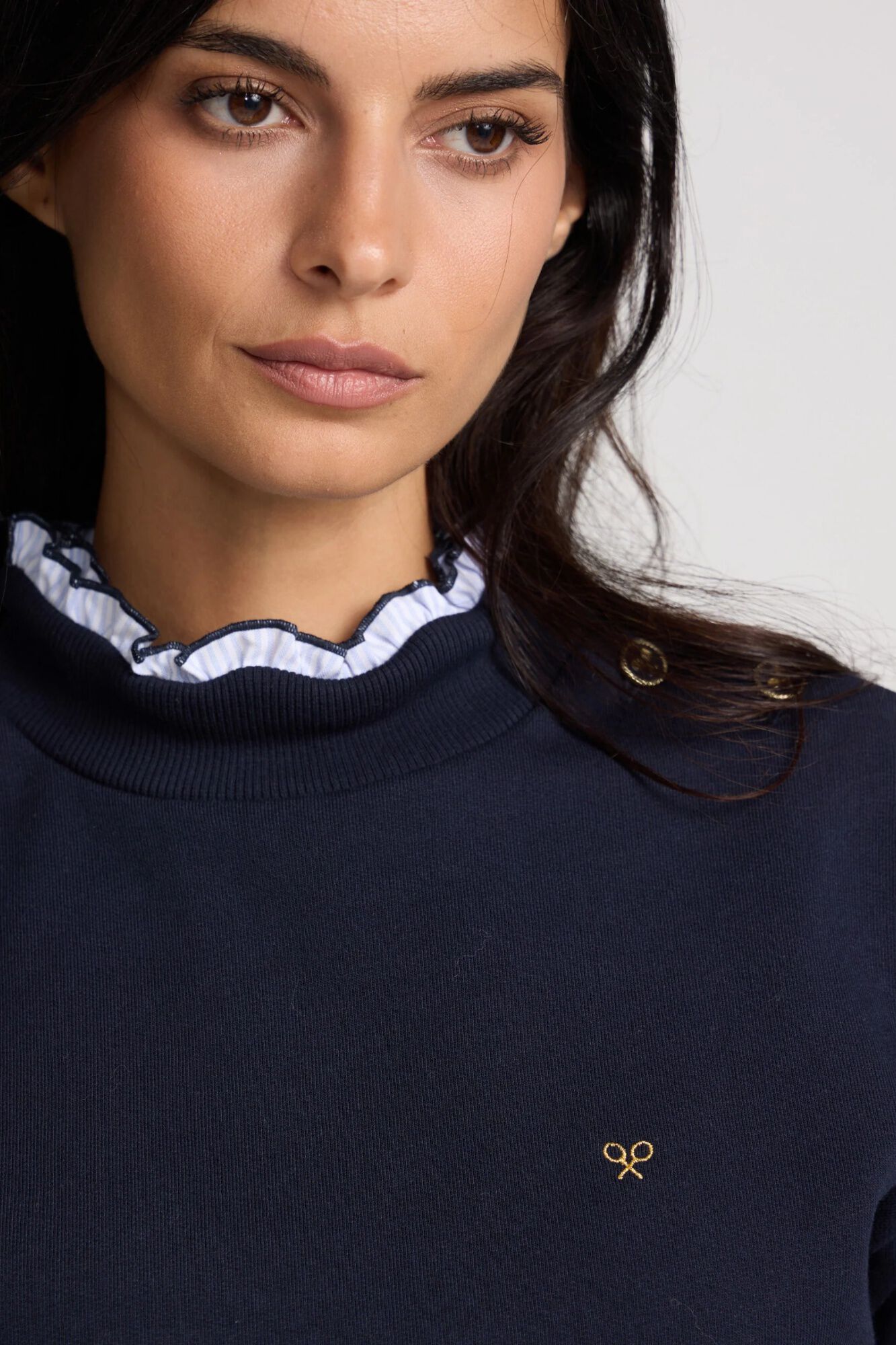 Silbon Sudadera cuello volante botones