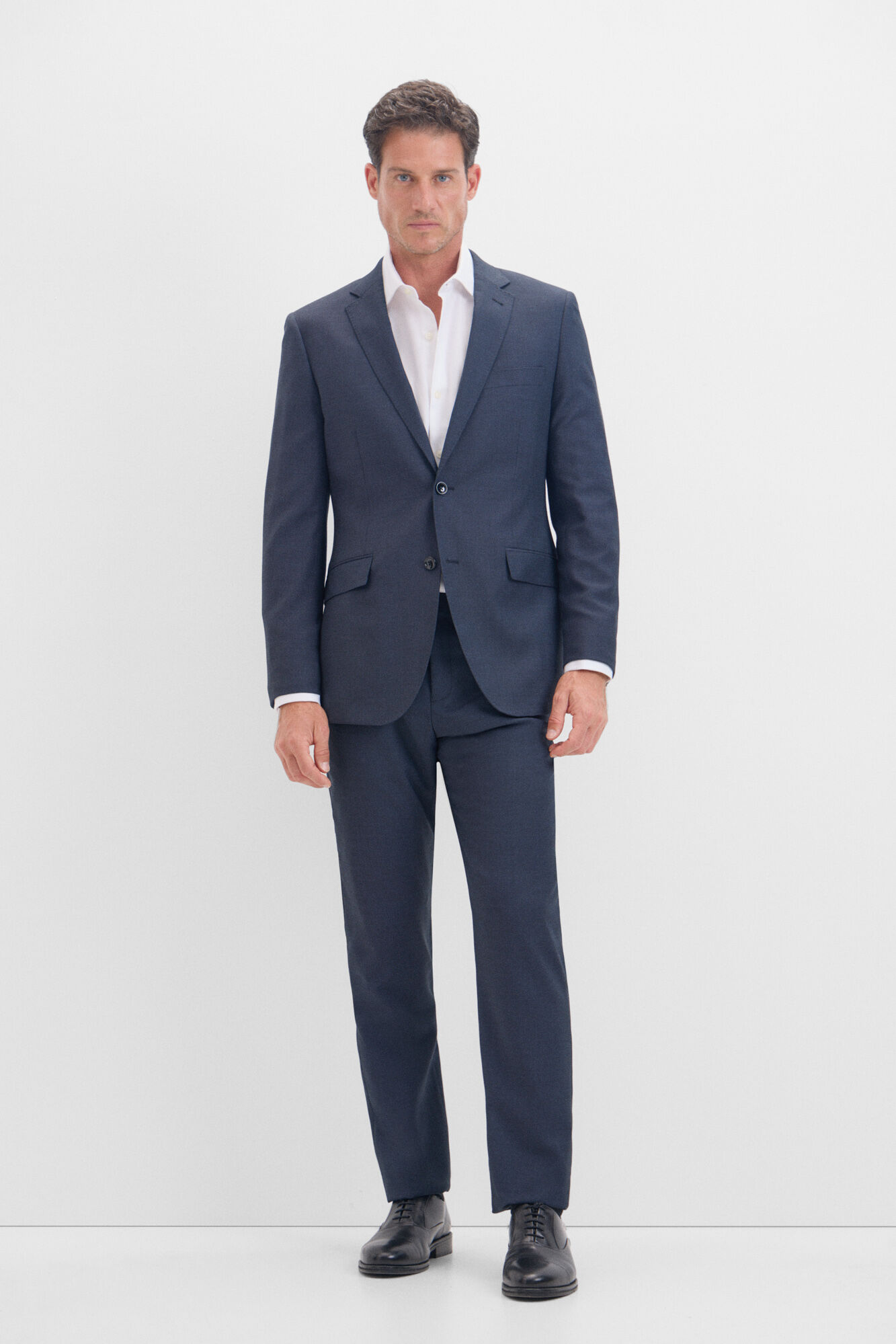 Cortefiel Coolmax&reg; birdseye weave blazer Blue