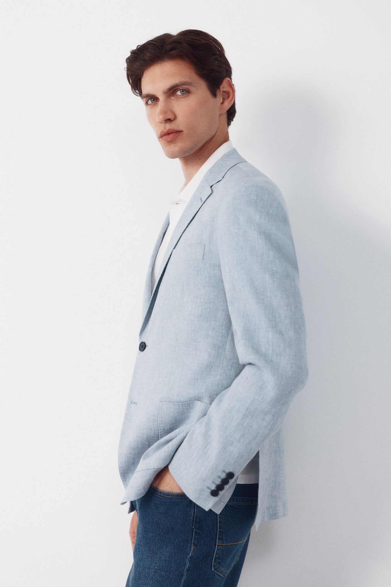 Cortefiel Linen blazer