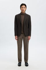 Selected Americana de vestir mezcla lana. Marr&oacute;n oscuro