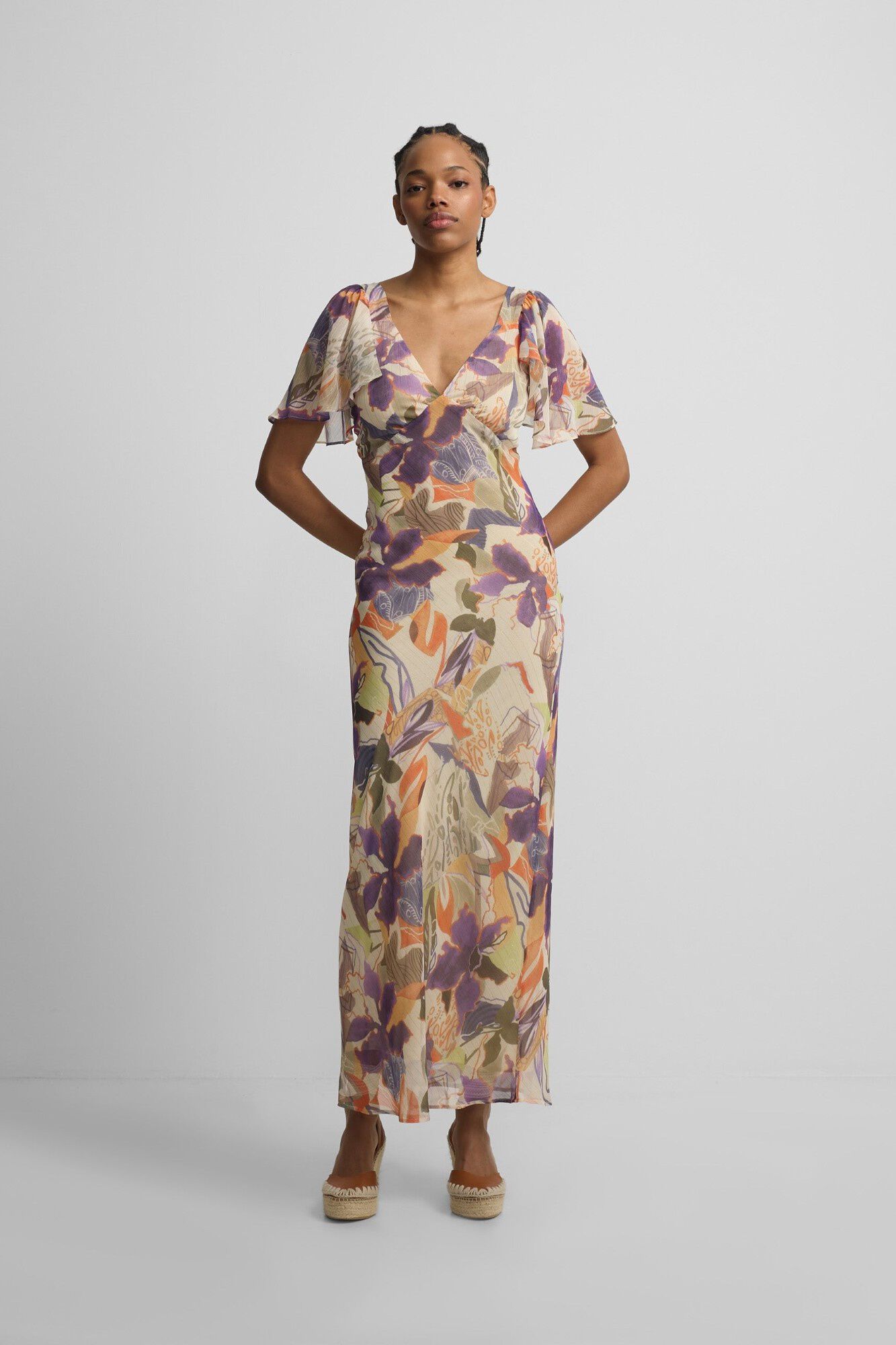 Silbon Vestido largo estampado flores