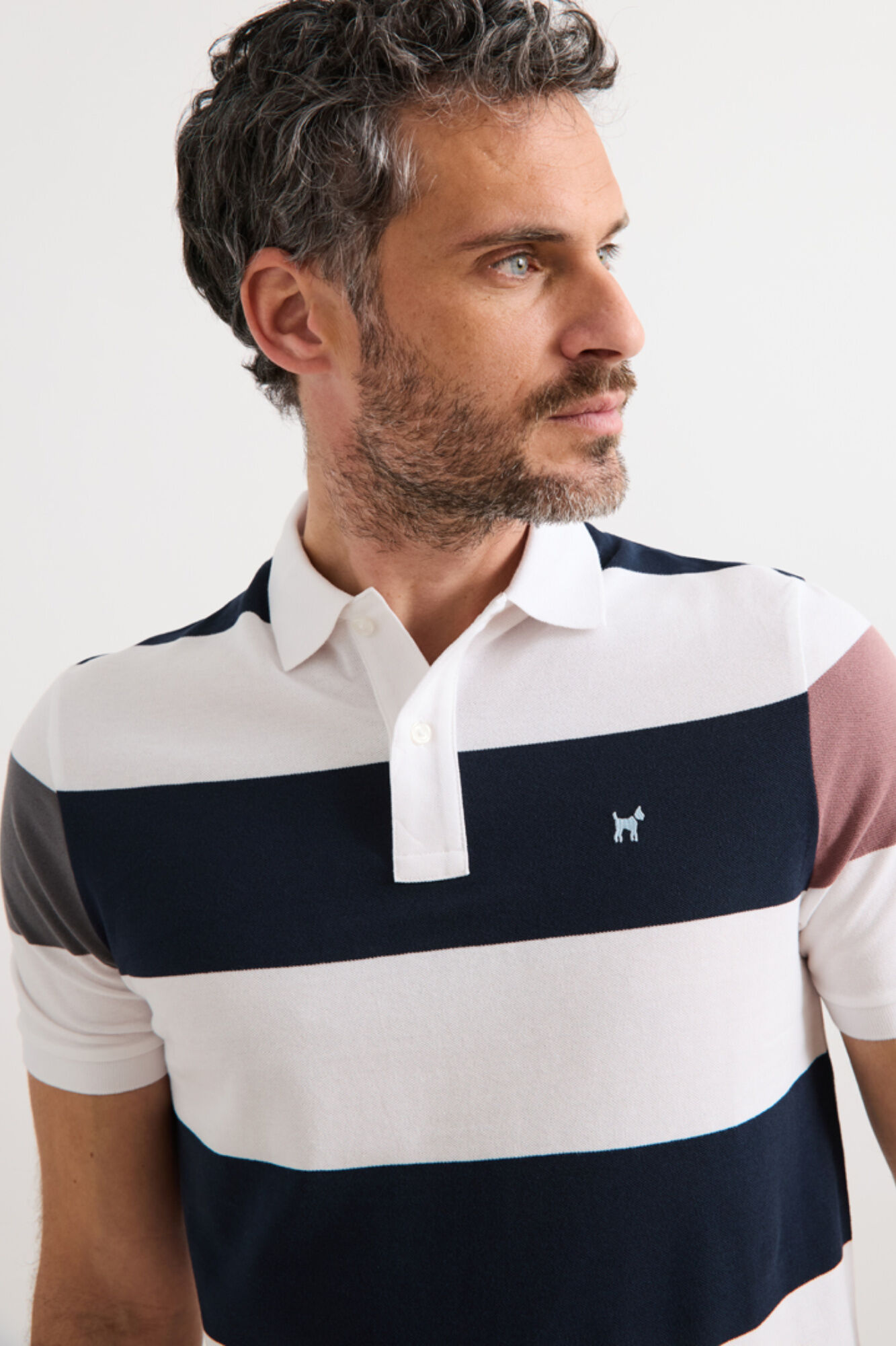 Williot Polo &agrave;s riscas Original Multicolorido