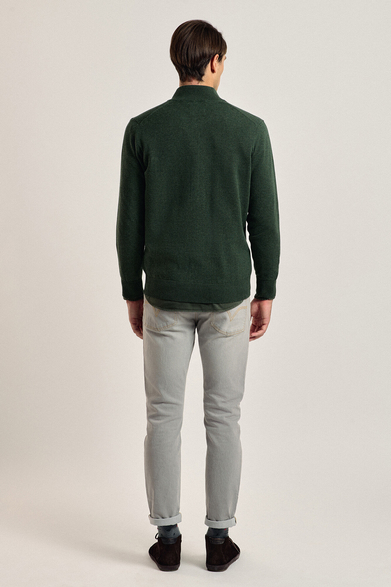 Valecuatro Cardigan Valecuatro cuello mock color verde Verde