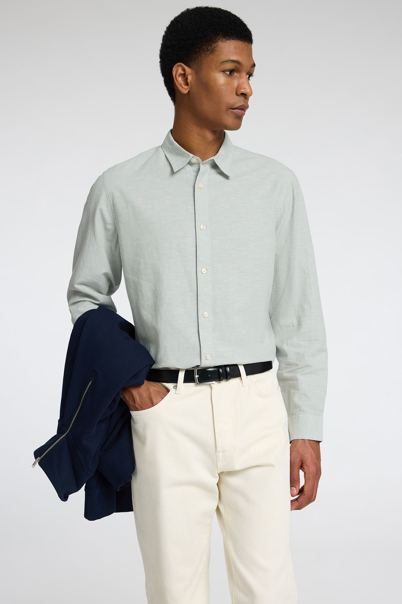 Selected Slim Fit linen Shirt Green