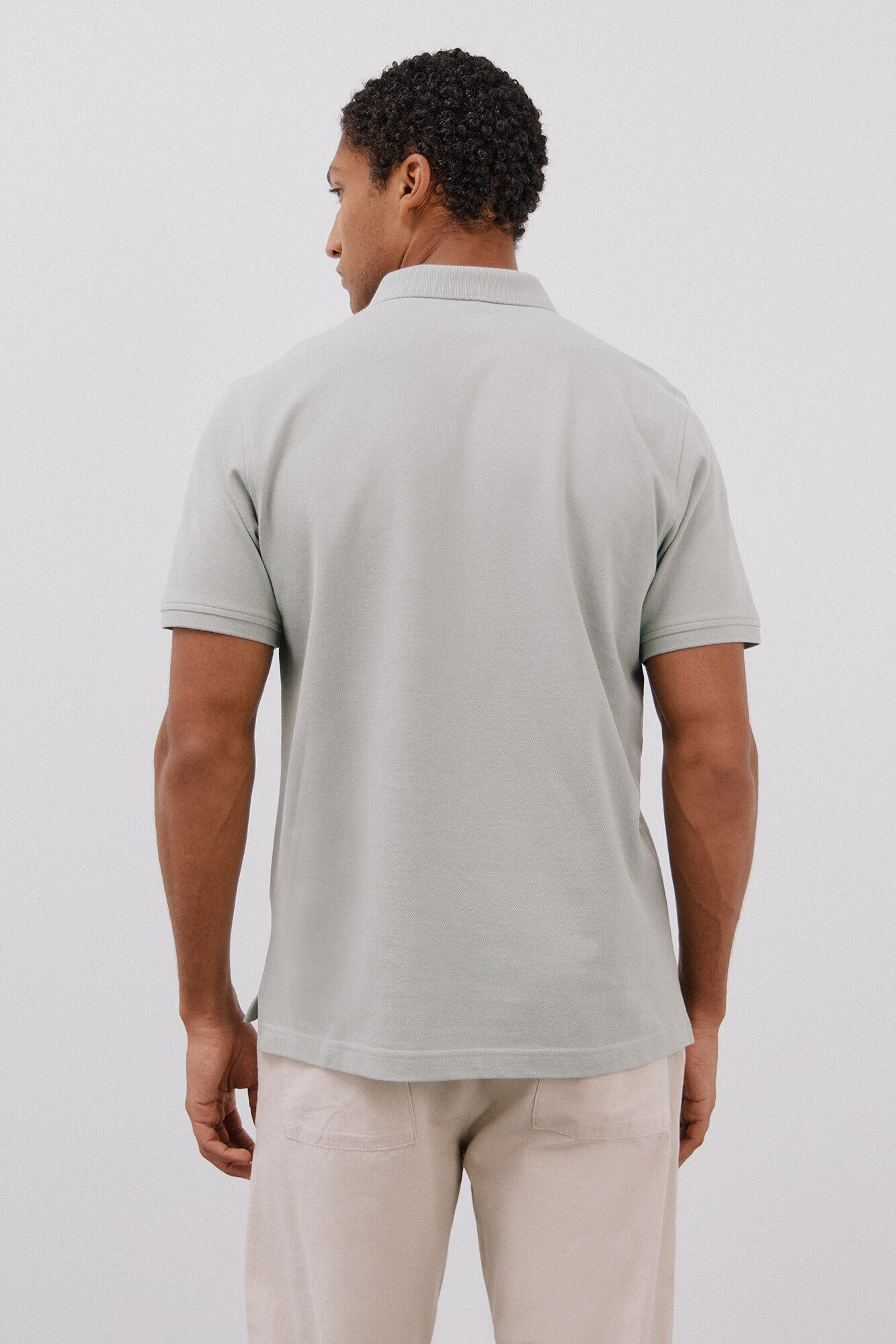 Cortefiel Polo b&aacute;sico piqu&eacute; Verde