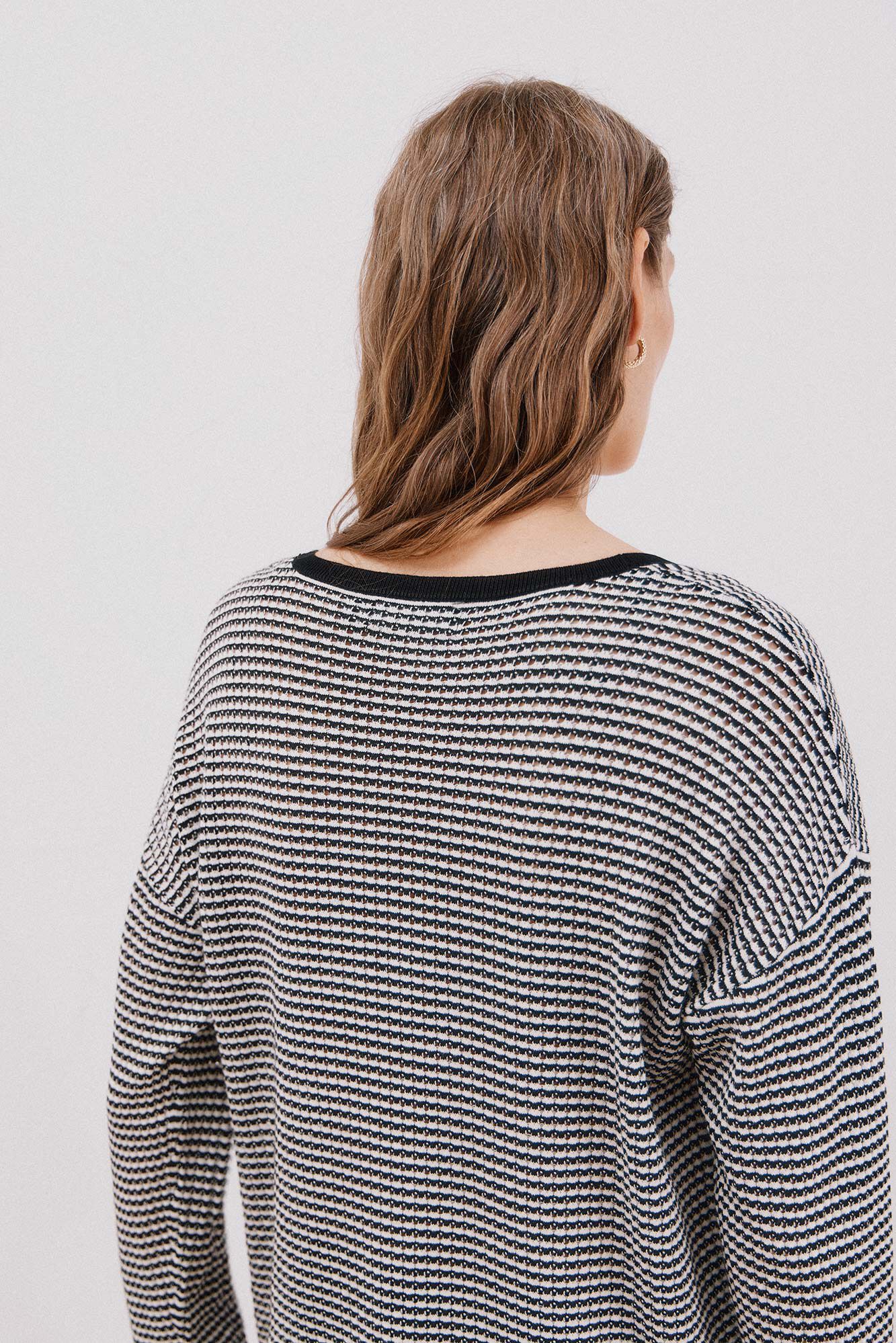 Cortefiel Su&eacute;ter de malha malha Preto